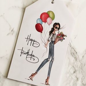 Large Happy Birthday Gift/Wine Tag